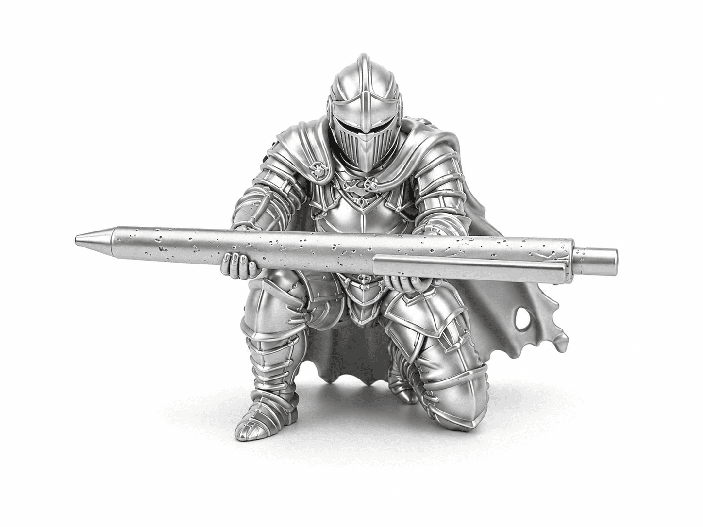 Knight Pen Holder Medieval Warrior Desk Organizer | Fantasy Desk Accessory for Pens & Pencils