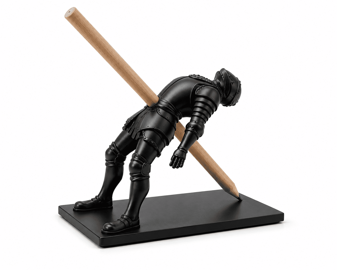 Dead Knight Pen Holder | Medieval Knight Desk Organizer & Fantasy Pencil Stand