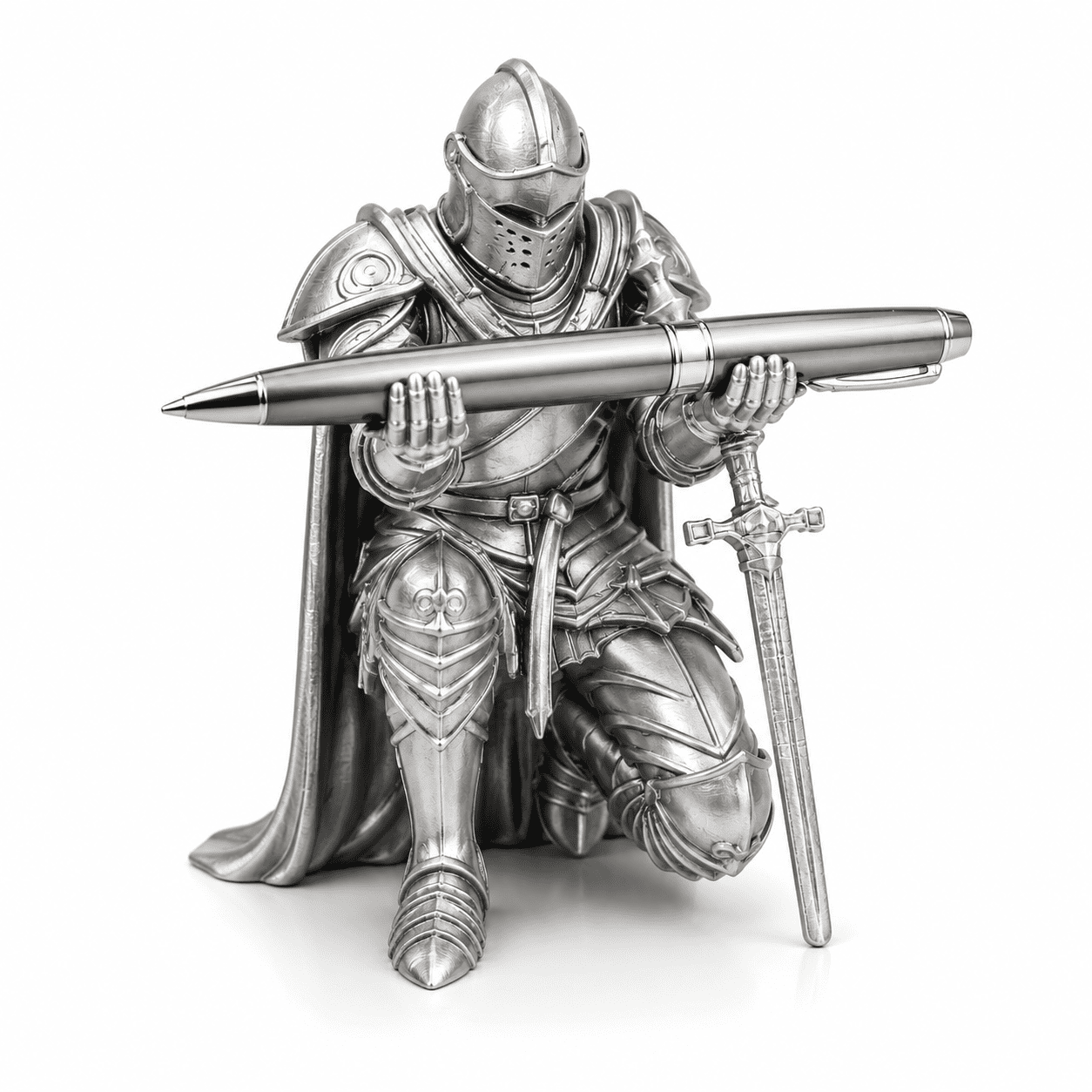 Warrior Desk Buddy | Medieval Knight Pen Holder & Fantasy Desk Organizer