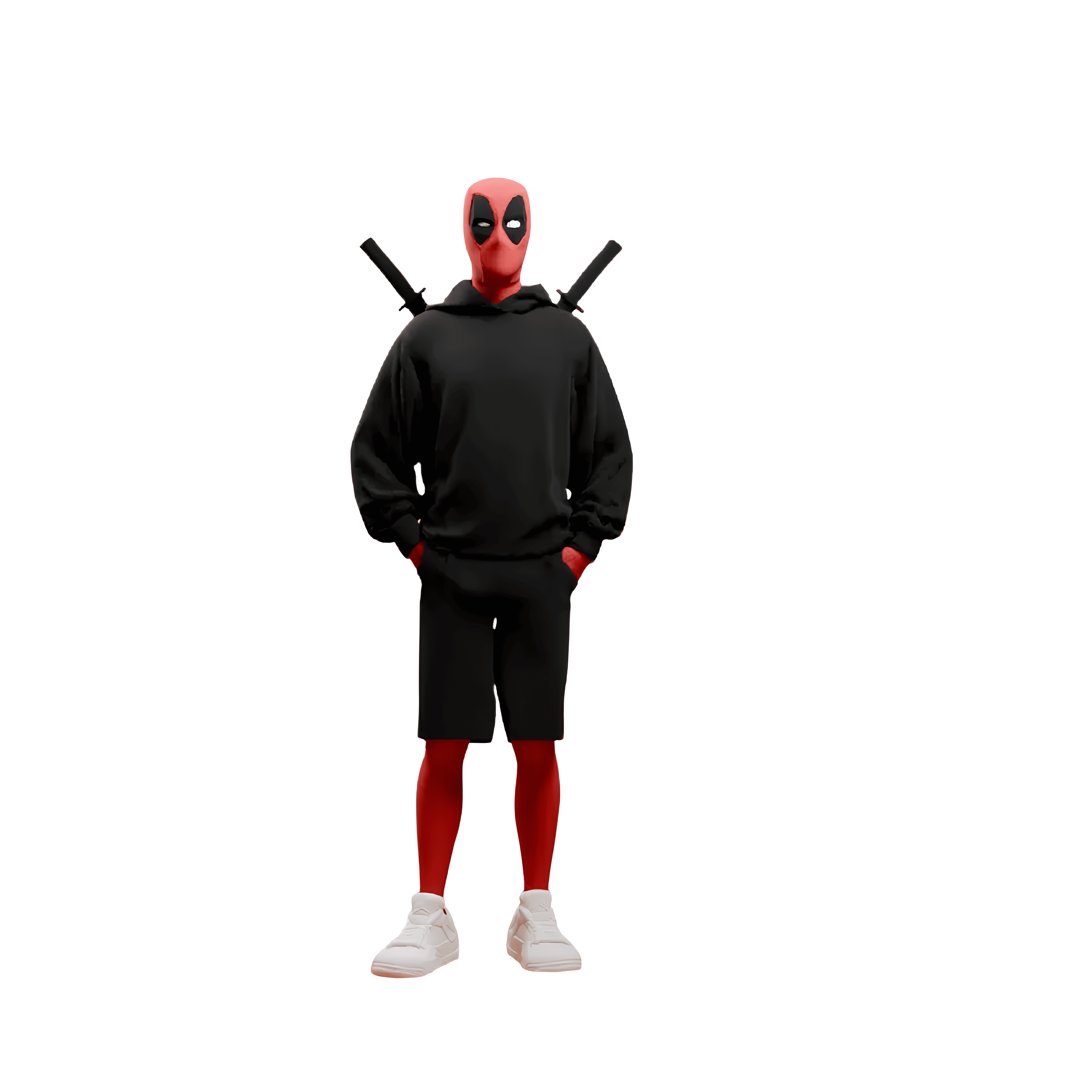 Urban Deadpool Collectible Figure | Superhero Desk Decor & 3D Printed Display Model