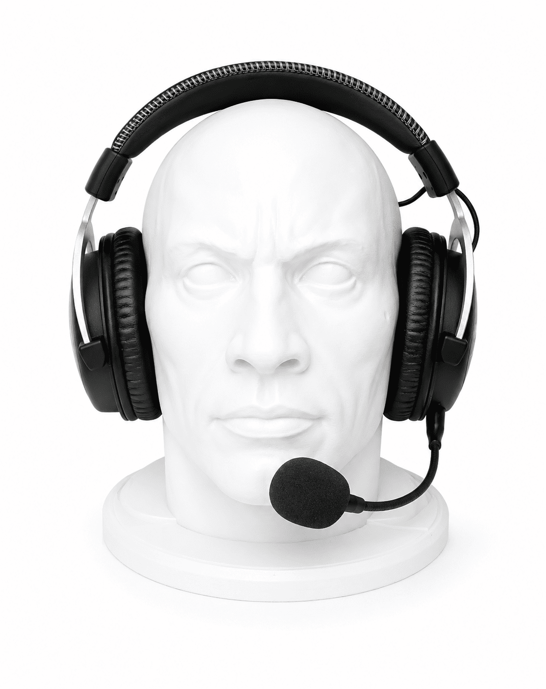The Rock Bust Headphone Stand | Premium Headset Holder & Desk Organizer for Gamers